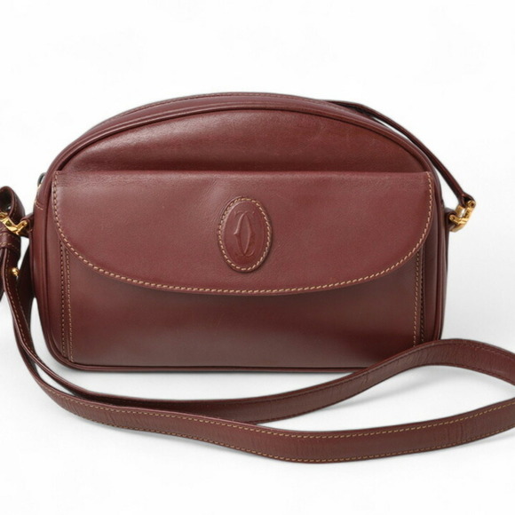 CARTIER Red Leather Shoulder Bag - Picture 1 of 16